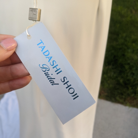 NWT Tadashi Shoji Wedding Gown (Ivory, street size 6, wedding size 8) - Picture 9 of 11